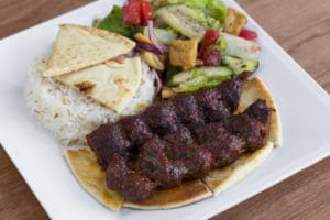 Turkish Food and Mediterranean Food Beef Adana Kebab Plate