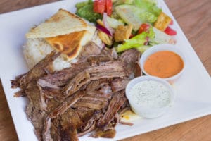 Turkish Food and Mediterranean Food Beef Doner Plate