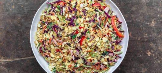 Mediterranean Cabbage Salad (No Mayo Coleslaw)